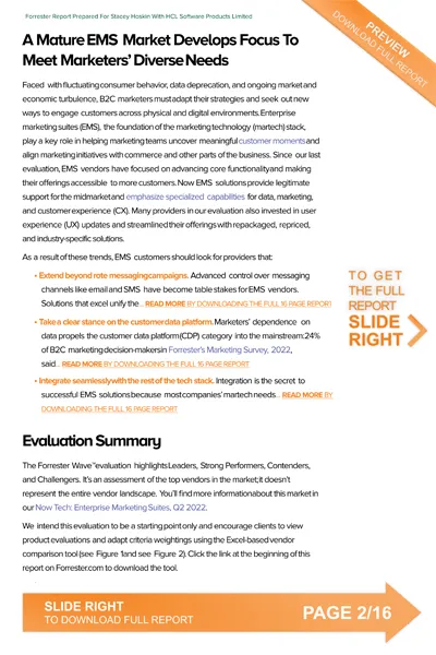 A Mature EMS Market Develops Focus To Meet Marketers' Diverse Needs