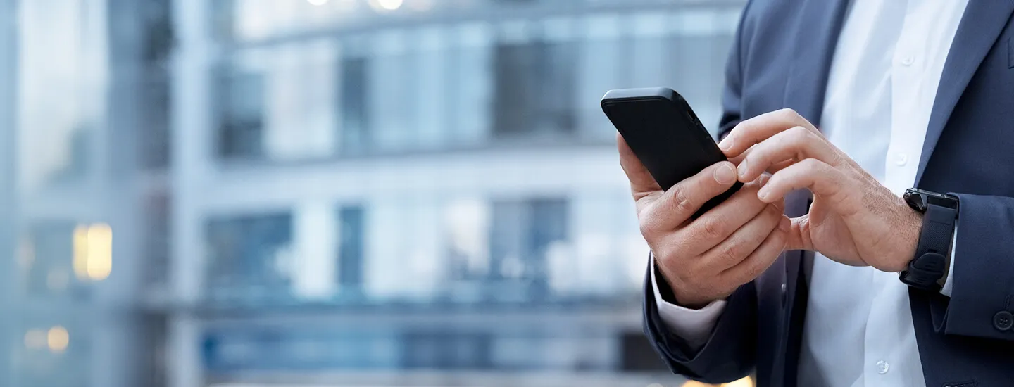 BigFix mobile homepage banner.