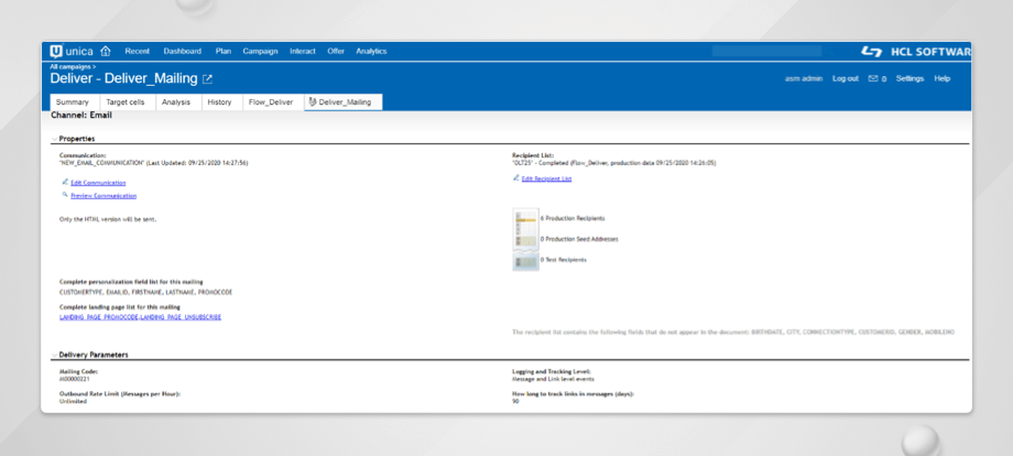 Configuring HCL Unica Deliver with HCL Unica Campaign