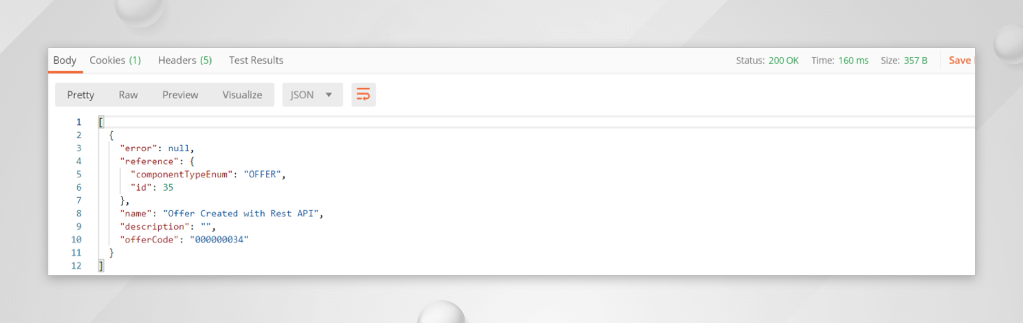 Create offer with attributes-V2