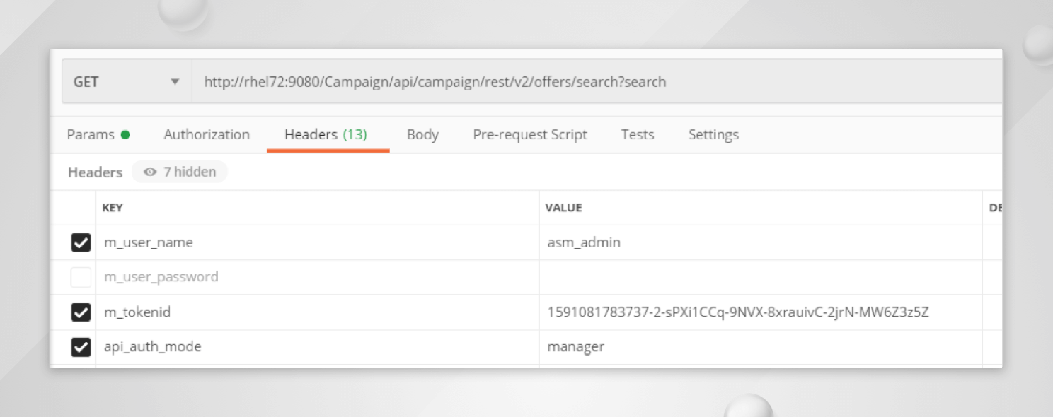 Campaign REST API-Postman