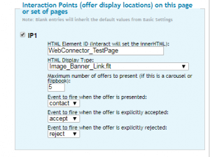 How to Display offers with Interact on a page which does not have ...